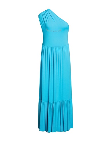 MANGANO Long dress Turquoise 100% Cotton