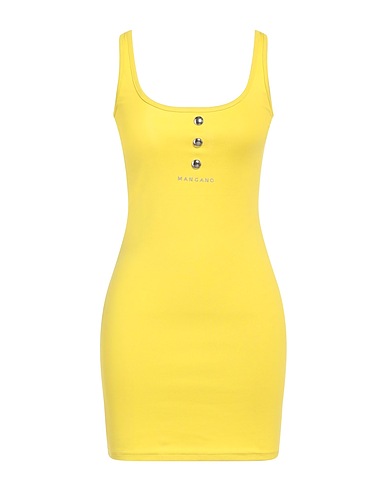 MANGANO Short dress Yellow 100% Cotton