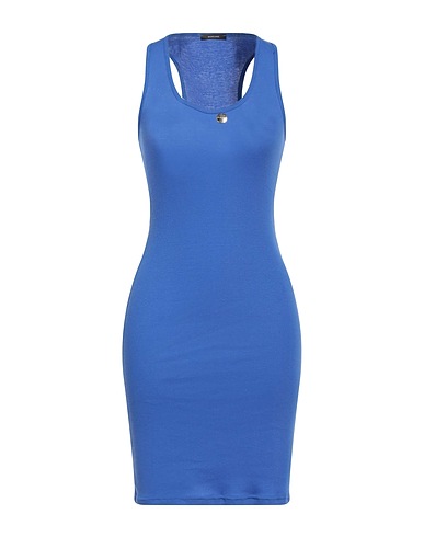MANGANO Short dress Pastel blue 100% Cotton