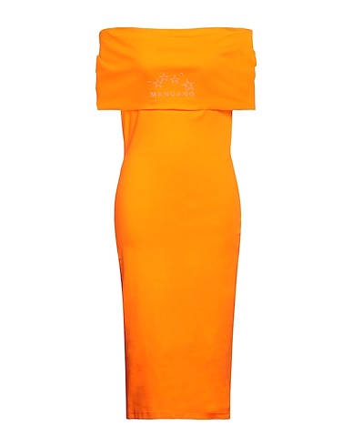 MANGANO Midi dress Orange 100% Cotton