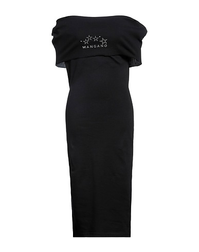 MANGANO Vestito midi Nero 100% Cotone