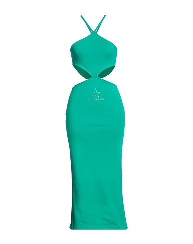 MANGANO Midi dress Emerald green 100% Cotton