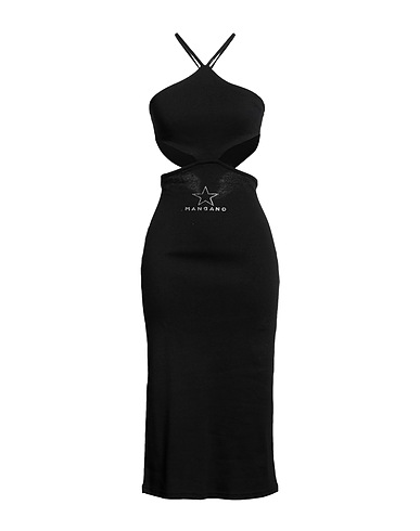 MANGANO Midi dress Black 100% Cotton