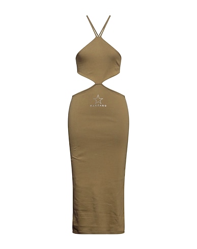 MANGANO Midi dress Military green 100% Cotton