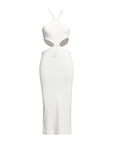 MANGANO Midi dress White 100% Cotton