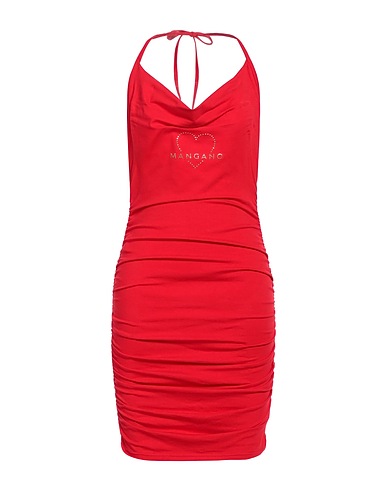 MANGANO Short dress Red 100% Cotton
