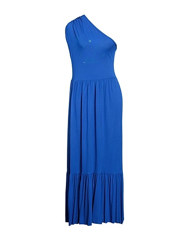 MANGANO Midi dress Bright blue 100% Cotton