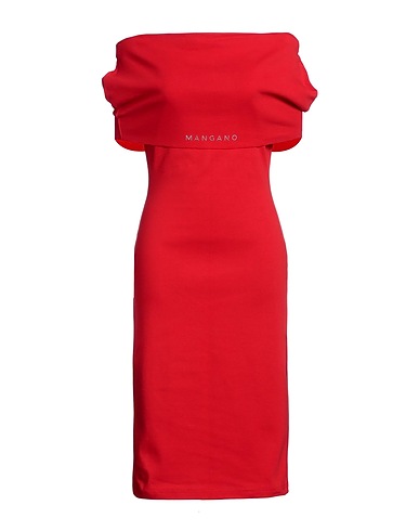 MANGANO Midi dress Red 100% Cotton