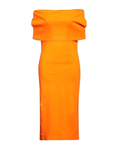 MANGANO Midi dress Orange 100% Cotton