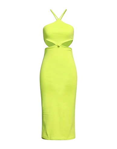 MANGANO Midi dress Lime green 100% Cotton