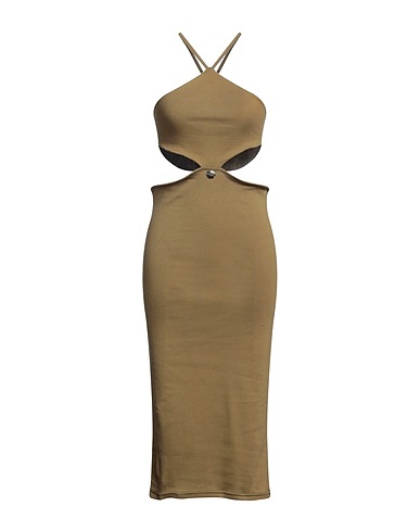 MANGANO Midi dress Military green 100% Cotton