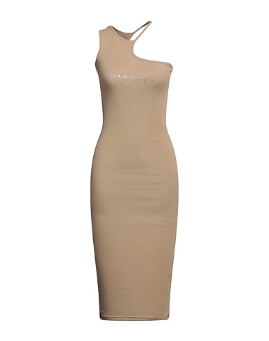 MANGANO Midi dress Khaki 100% Cotton
