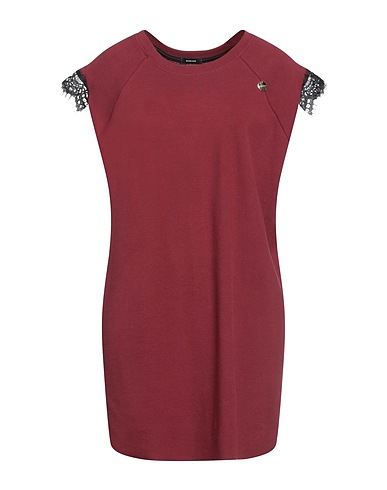 MANGANO Short dress Burgundy 100% Cotton