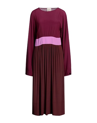 SEMICOUTURE Midi-Kleid Pflaume 65% Acetat, 35% Seide