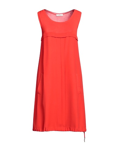 PANICALE Short dress Tomato red 96% Viscose, 4% Polyester, Acetate