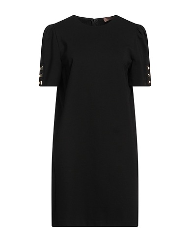 TWINSET Short dress Black 68% Viscose, 27% Polyamide, 5% Elastane