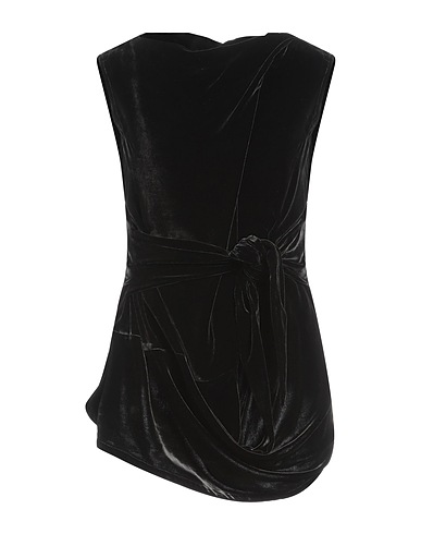 RICK OWENS Top Black 80% Viscose, 20% Silk