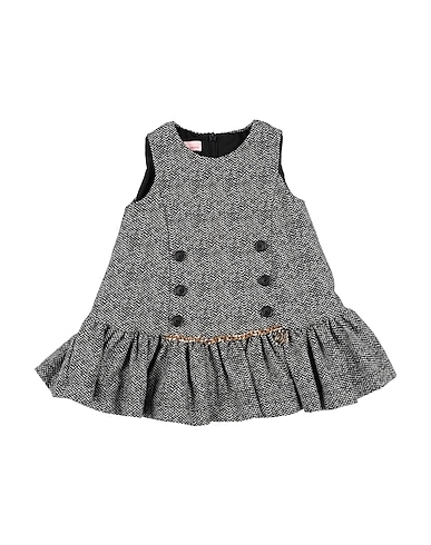 MISS BLUMARINE Vestido para bebé  Black 55% Cotton, 40% Polyamide, 5% Elastane