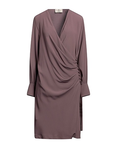 TENDRESSES Midi dress Mauve 52% Acetate, 48% Silk