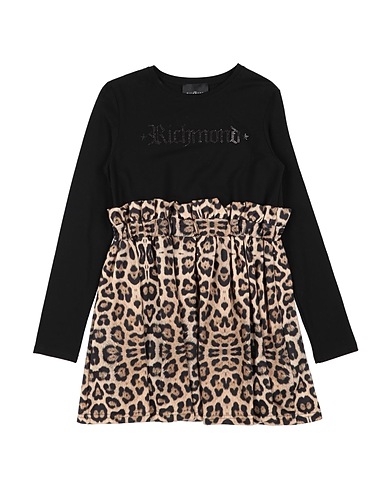 JOHN RICHMOND Dress Black 90% Cotton, 10% Elastane