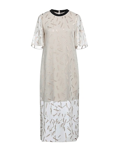 ARMANI EXCHANGE Midi dress Beige 75% Polyester, 25% Viscose