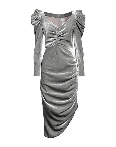 HUISHAN ZHANG Midi dress Grey 50% Silk, 50% Cotton