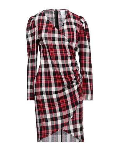 GAëLLE Paris Short dress Red 70% Cotton, 20% Acrylic, 10% Other Fibres