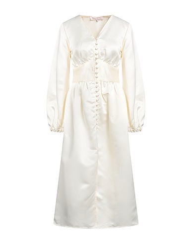 CONNOR & BLAKE ひざ丈ワンピース アイボリー レーヨン 100%