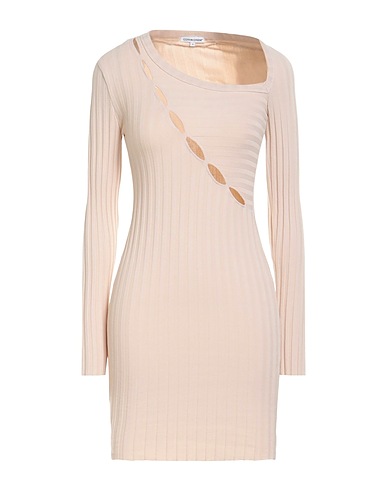 COTTON CITIZEN Kurzes Kleid Beige 94% Baumwolle, 6% Elastan