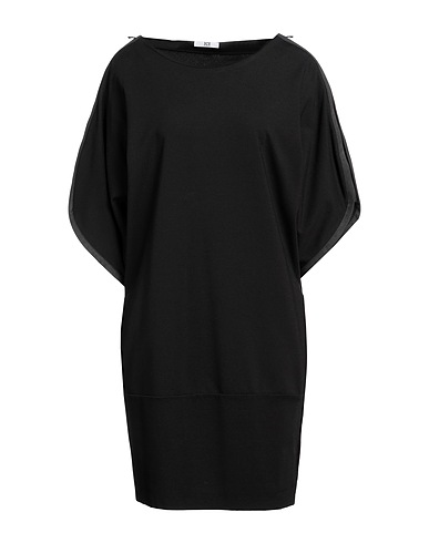 ICE ICEBERG Short dress Black 70% Viscose, 24% Polyamide, 6% Elastane, Polyurethane