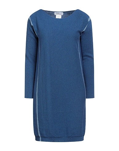 PIANURASTUDIO Short dress Blue 40% Wool, 40% Cotton, 20% Polyamide