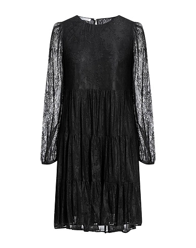 CARACTÈRE ミニワンピース・ドレス ブラック ナイロン 82% / ポリウレタン 18%