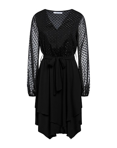 CARACTÈRE Short dress Black 100% Polyester