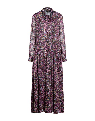 LIU •JO Long dress Mauve 98% Polyester, 2% Metal