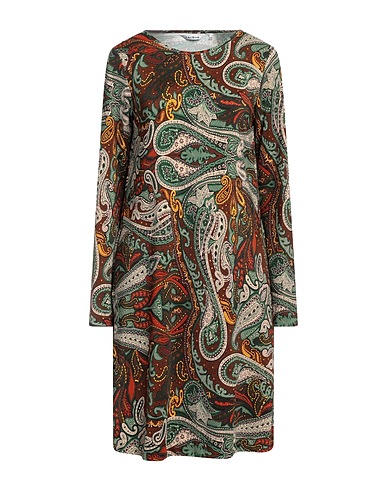 CALIBAN Short dress Green 94% Viscose, 6% Elastane