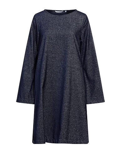 CALIBAN Short dress Midnight blue 95% Cotton, 5% Wool