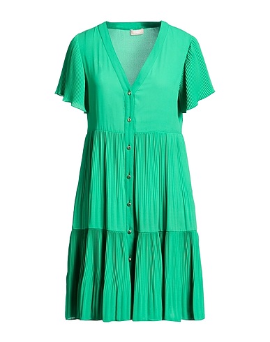 LIU •JO 미니 원피스 그린 100% 폴리에스테르
