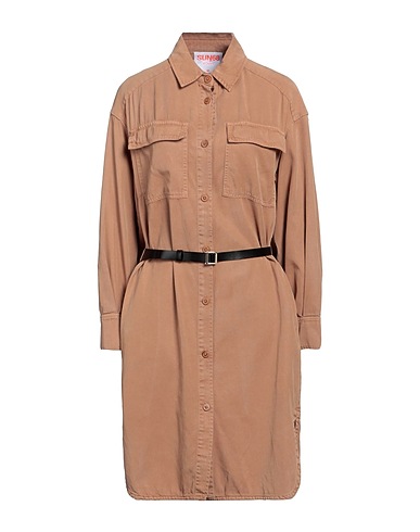 SUN 68 Shirt dress Camel 65% Tencel™, 35% Cotton