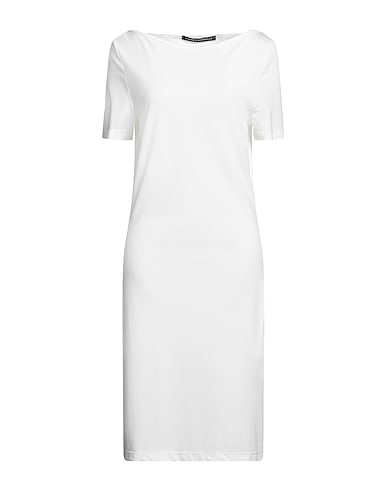 ALESSIO BARDELLE Midi dress Ivory 62% Viscose, 32% Nylon, 6% Elastane
