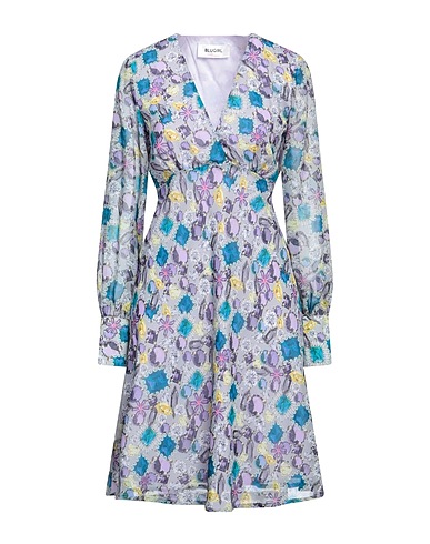 BLUGIRL Midi dress Grey 100% Polyester
