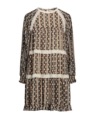 MEISÏE Short dress Dark green 100% Polyester