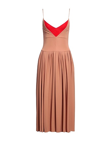 VICTORIA BECKHAM Midi dress Camel 100% Viscose