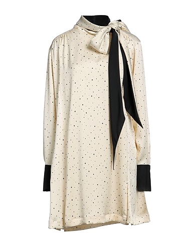VICTORIA, VICTORIA BECKHAM Short dress Ivory 97% Polyester, 3% Elastane, Mother-of-pearl