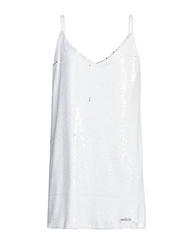 GAëLLE Paris Short dress White 95% Polyester, 5% Elastane