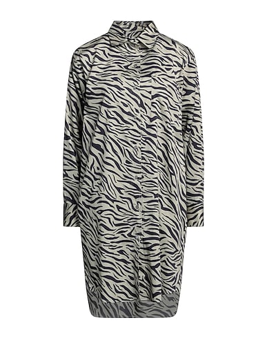 ROBERT FRIEDMAN Shirt dress Sage green 98% Cotton, 2% Elastane