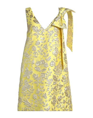 P.A.R.O.S.H. Short dress Lime green 63% Polyester, 23% Polyamide, 14% Metallic fiber