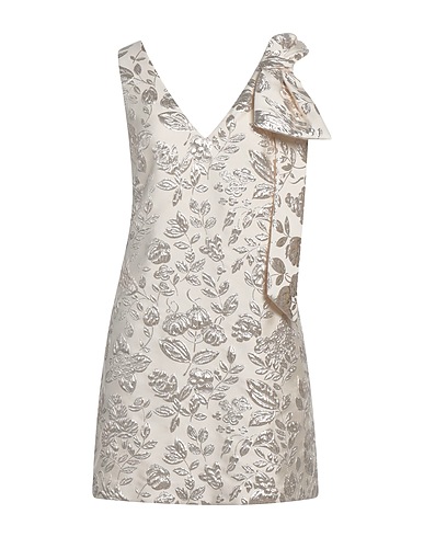 P.A.R.O.S.H. Short dress Ivory 63% Polyester, 23% Polyamide, 14% Metallic fiber