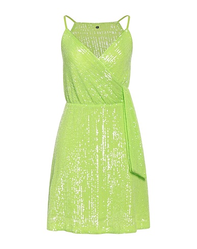 LIU •JO Short dress Lime green 97% Polyester, 3% Elastane