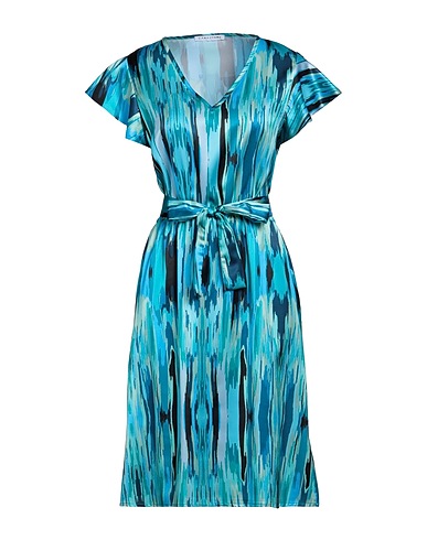 CARACTÈRE Minivestido Azul turquesa 97% Poliéster, 3% Elastán