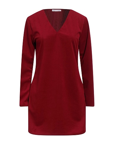 CARACTÈRE Kurzes Kleid Ziegelrot 97% Polyester, 3% Elastan